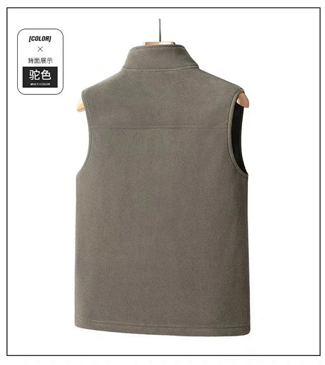 Alo Vests Fleece zip-up stand-collar vest with chest zip pocket product detail image 16