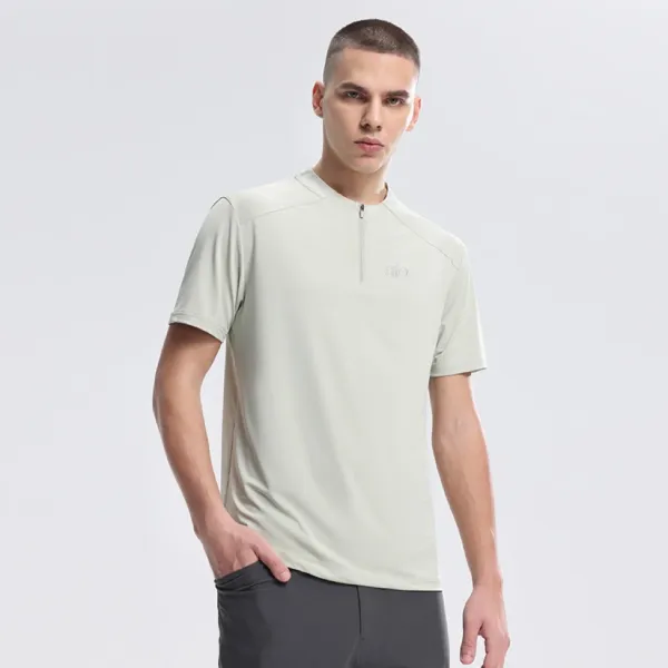 CIO Half-Zip Performance Tee Light Green Activewear Top - 7
