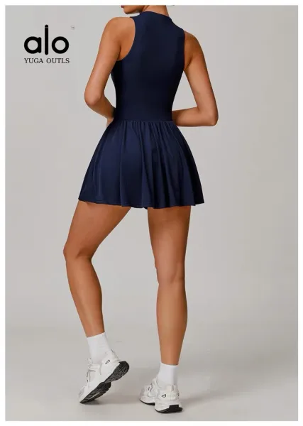 Alo Yoga Outls Purple High-Neck Corset Skort Dress - 23