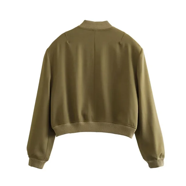 Alo Yoga Jackets Cropped bomber jacket with flap pockets product detail image 21