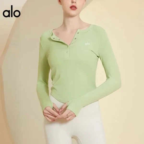 Alo Henley Long Sleeve Black Base-Layer Top - 6