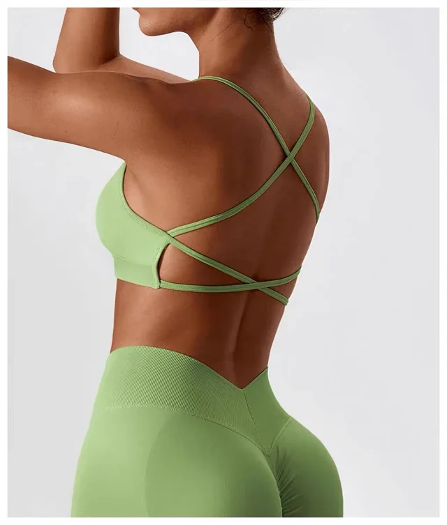 Alo Yoga Underwear Seamless strappy-back sports bra product detail image 23