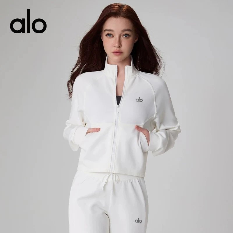 Alo White Zip-Up Jacket [3 sty