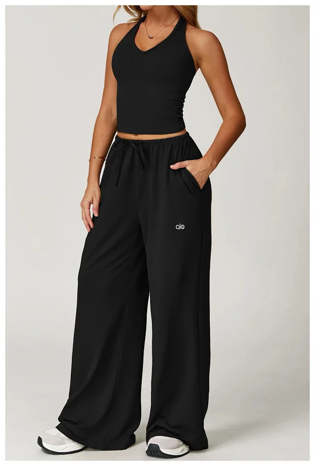 alo Trousers Wide-Leg Drawstring product detail image 56