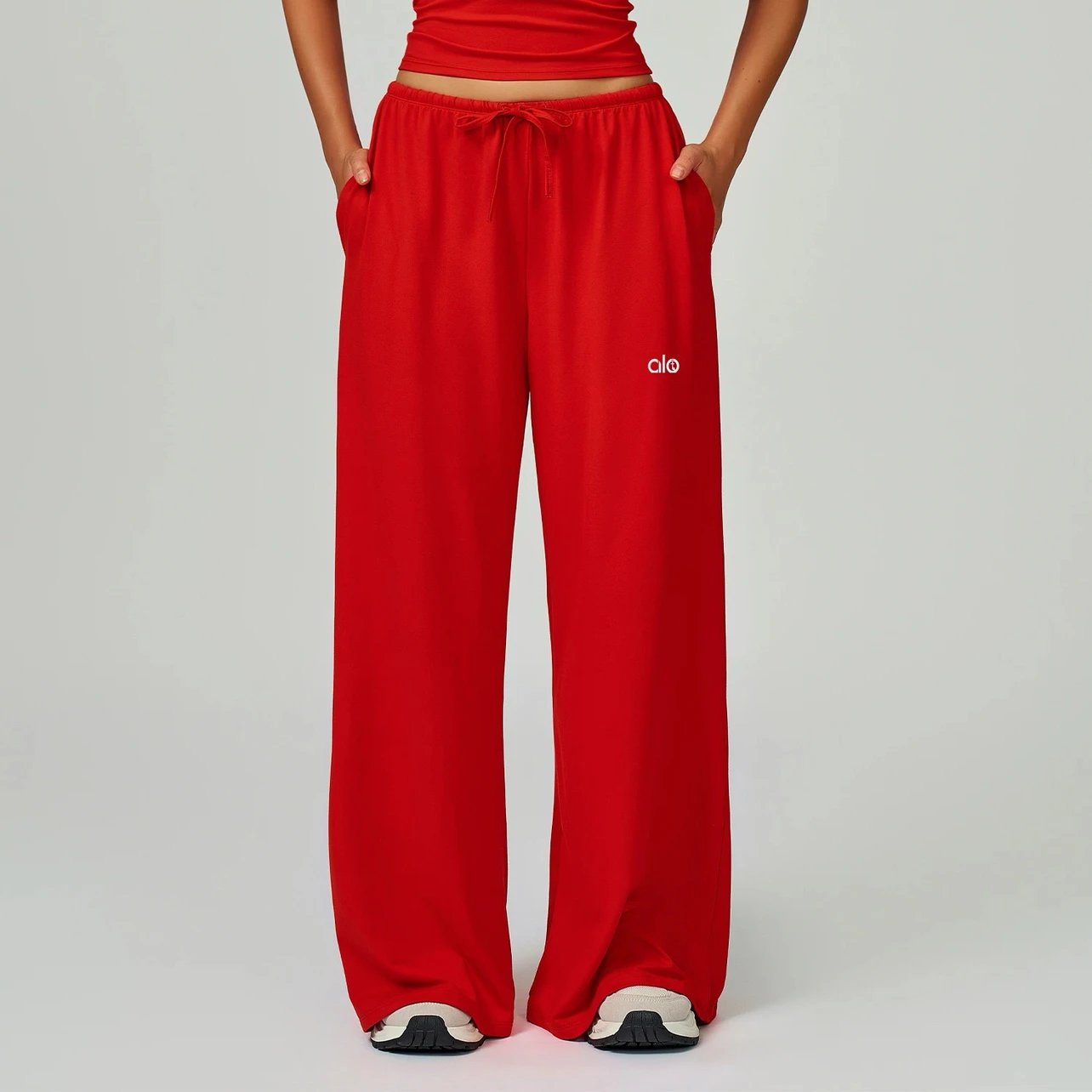 alo Trousers Wide-Leg Drawstring image 5