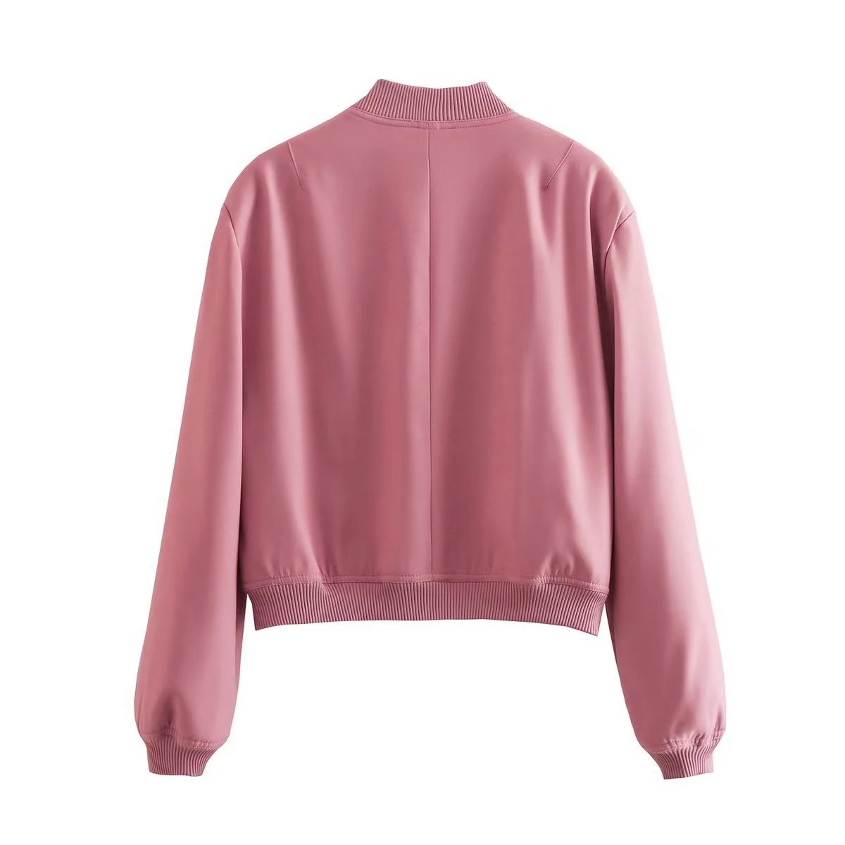 Alo Cropped Bomber Jacket Beige Outerwear - 24