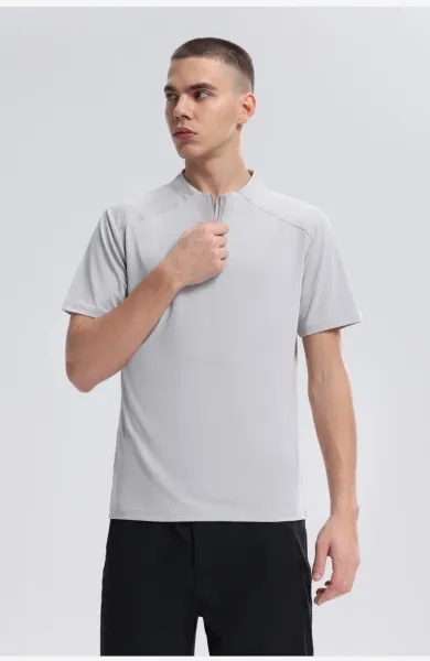 CIO Half-Zip Performance Tee Light Green Activewear Top - 17