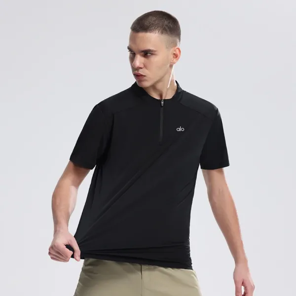 CIO Half-Zip Performance Tee Light Green Activewear Top - 4