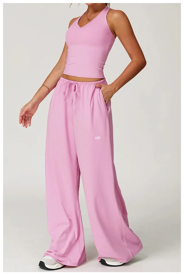 alo Trousers Wide-Leg Drawstring product detail image 22