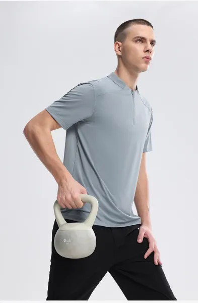 CIO Half-Zip Performance Tee Light Green Activewear Top - 21