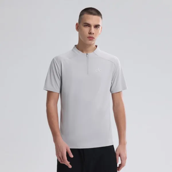 CIO Half-Zip Performance Tee Light Green Activewear Top - 8
