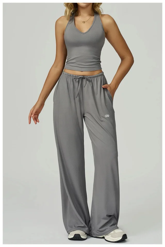 alo Trousers Wide-Leg Drawstring product detail image 27