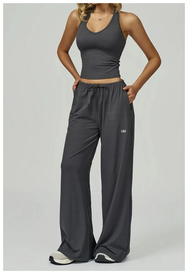 alo Trousers Wide-Leg Drawstring product detail image 35