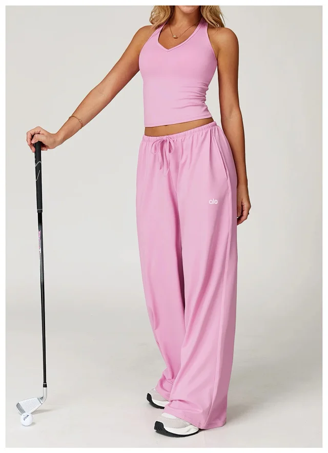 alo Trousers Wide-Leg Drawstring product detail image 24