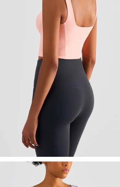 Design AIO Pro Yoga Square Neck Crop Top Lavender Activewear - 46