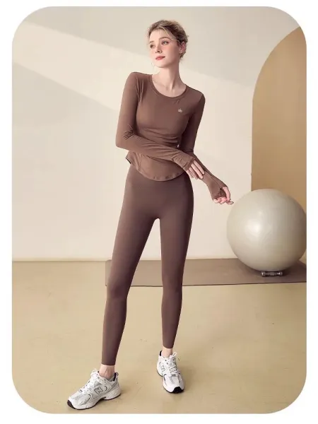 Alo Long Sleeve Performance Top Dusty Pink Activewear - 26