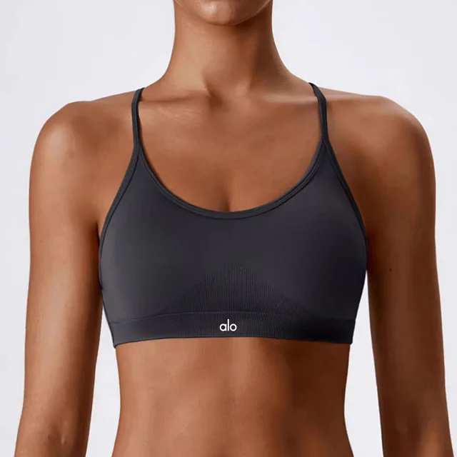 Alo Yoga Underwear Seamless strappy-back sports bra product detail image 6