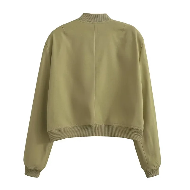 Alo Yoga Jackets Cropped bomber jacket with flap pockets product detail image 31