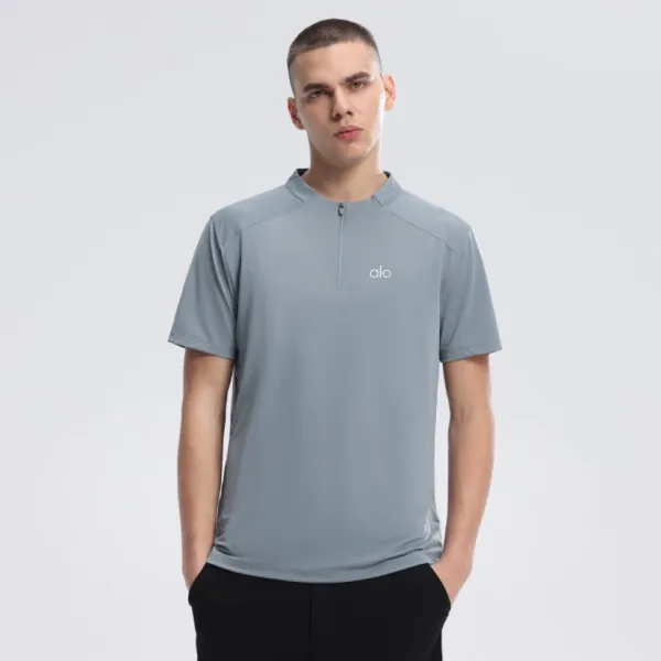 CIO Half-Zip Performance Tee Light Green Activewear Top - 9