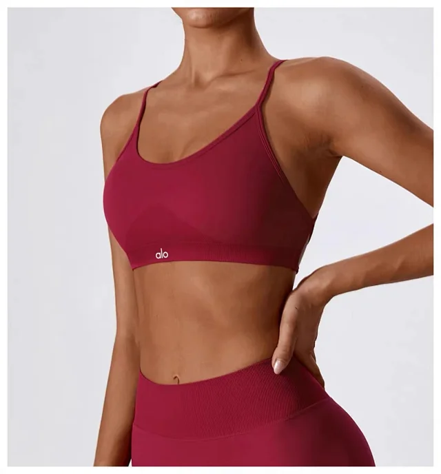 Alo Yoga Underwear Seamless strappy-back sports bra product detail image 30