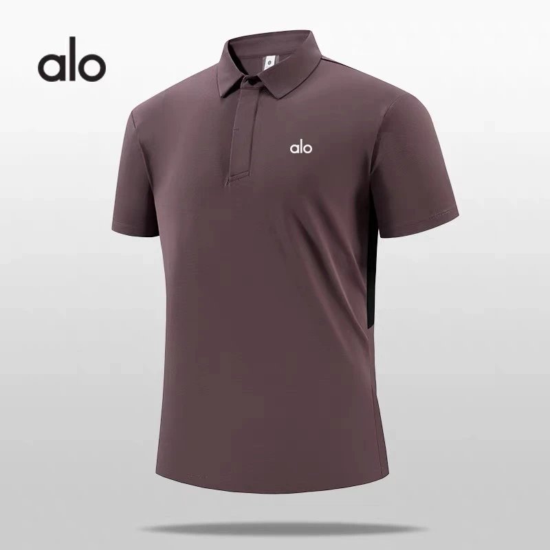 Alo Performance Polo Brown Men's Polo Polo Shirt - 5