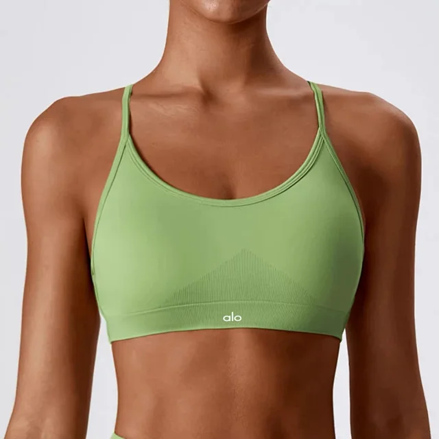 Alo Yoga Underwear Seamless strappy-back sports bra product detail image 7