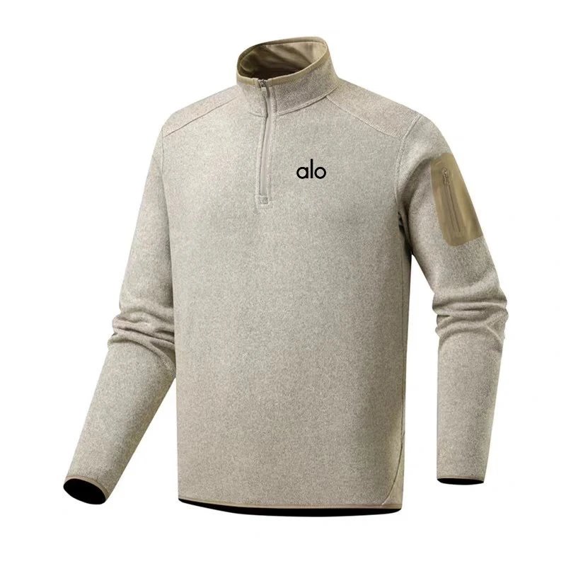 Alo Hoodies & Sweatshirts Quarter-Zip Fleece Pullover with Sleeve Zip Pocket image 5