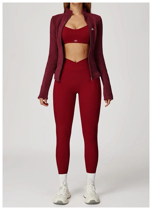 Alo Yoga Jackets Fitted Full-Zip Fleece Jacket product detail image 18