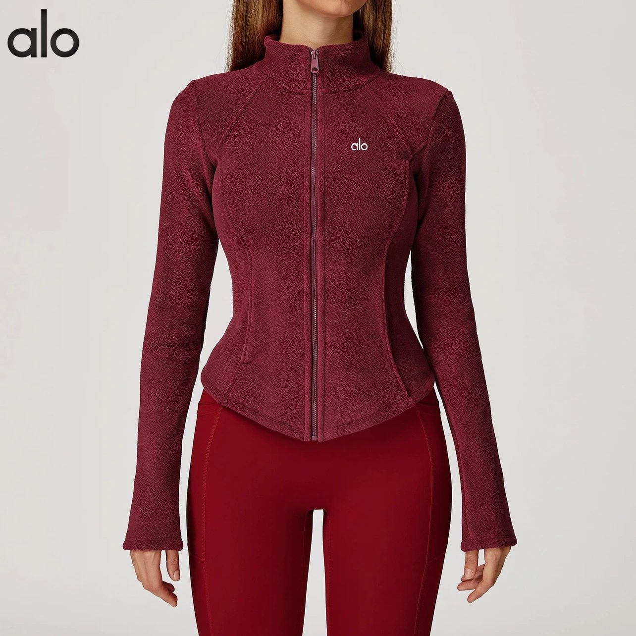 Alo Yoga Jackets Fitted Full-Zip Fleece Jacket image 3