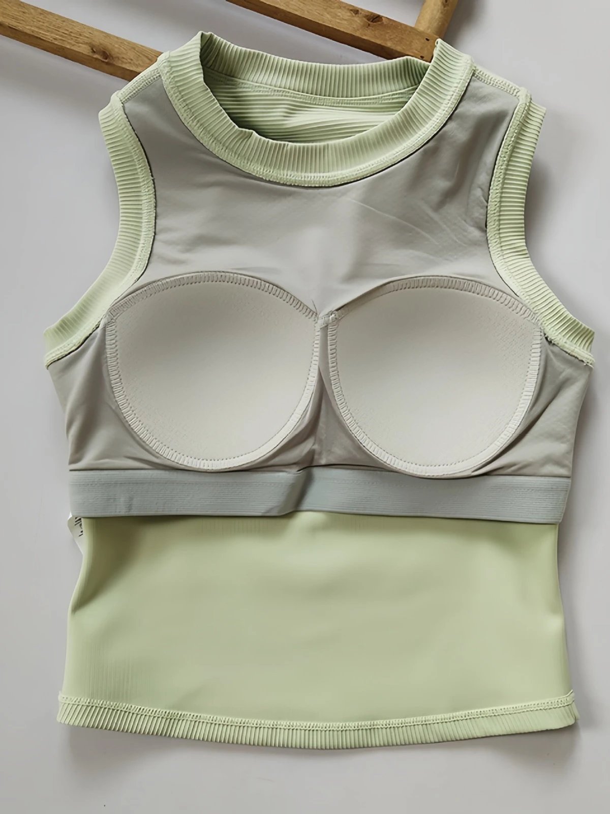 Unbranded Vests Ribbed built-in bra tank top image 4