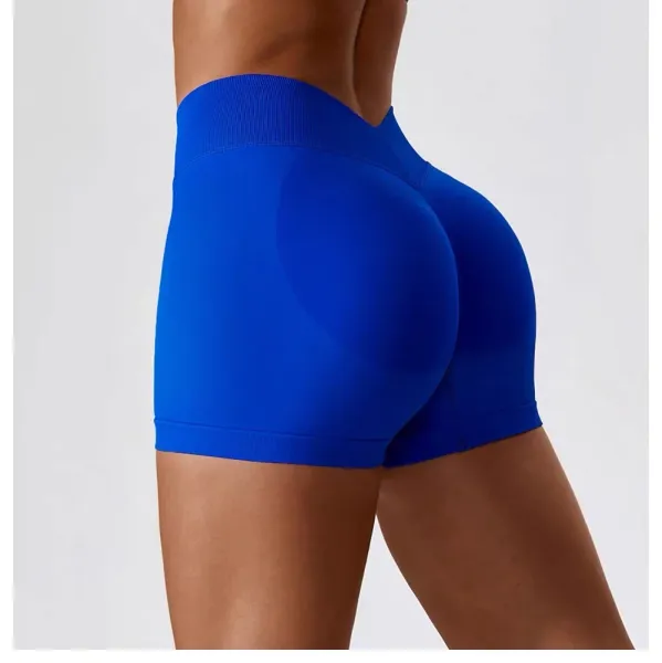 Design High-Waisted Compression Shorts Blue - 1