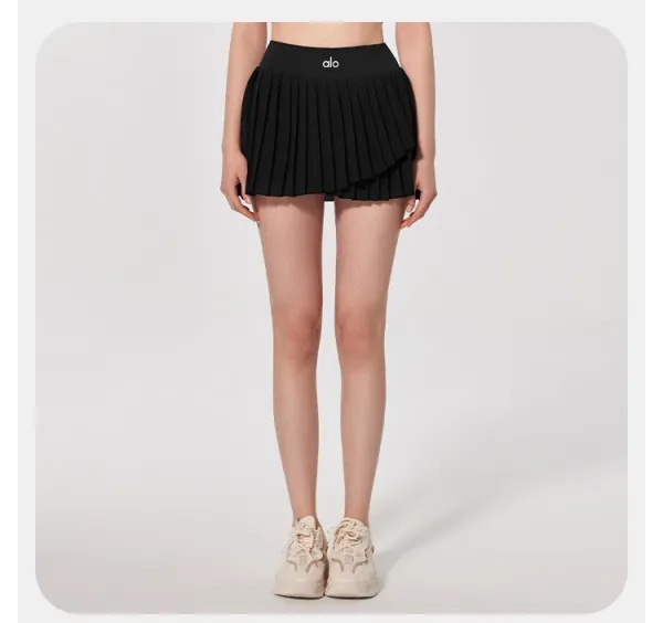 Alo Pleated Tennis Skirt Meatball Brown Shorts - 36