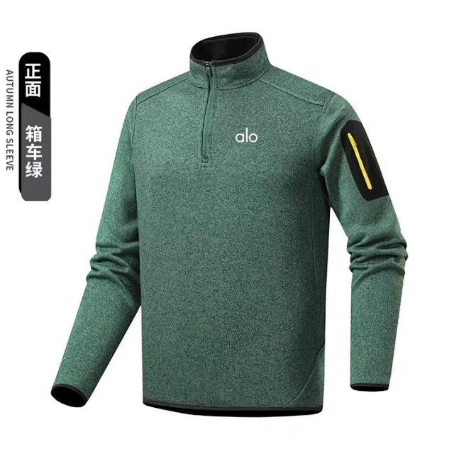 Alo Hoodies & Sweatshirts Quarter-Zip Fleece Pullover with Sleeve Zip Pocket image 7