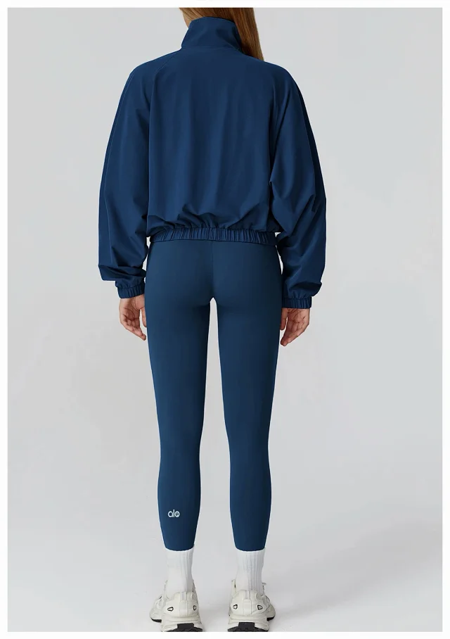Alo Yoga Jackets Cropped Zip-Up Jacket with Stand Collar product detail image 41