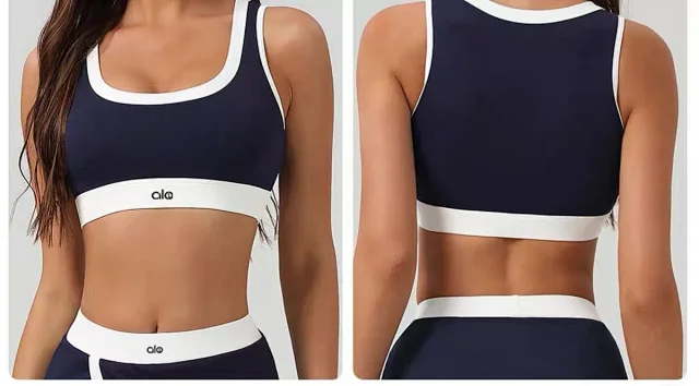 Alo Yoga Underwear Contrast-Trim Sports Bra product detail image 23