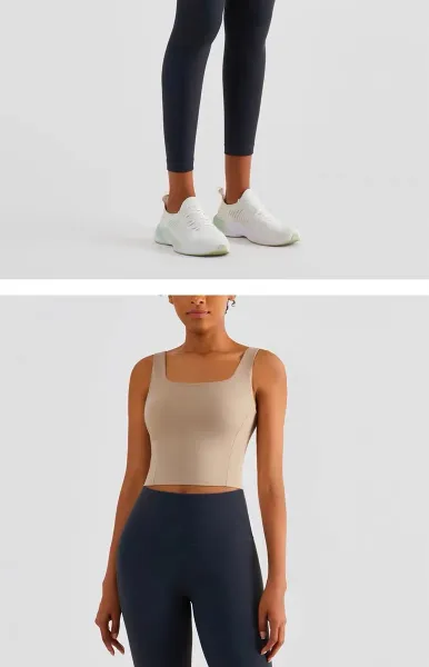 Design AIO Pro Yoga Square Neck Crop Top Lavender Activewear - 41