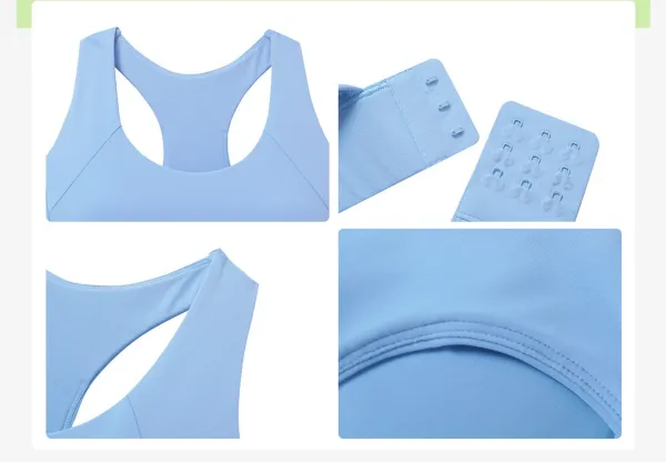 Alo Yoga Light Pink High-Impact Sports Bra with Wide Band Activewear - 17
