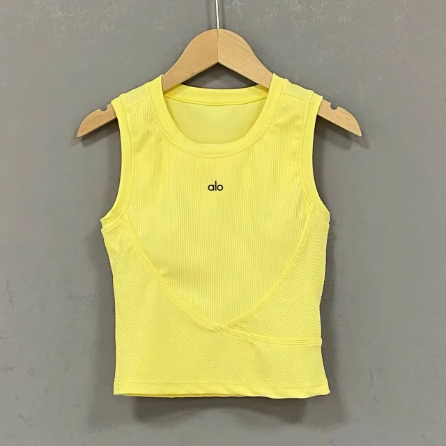Alo Yoga Vests Ribbed sleeveless athletic vest with built-in padding product detail image 12