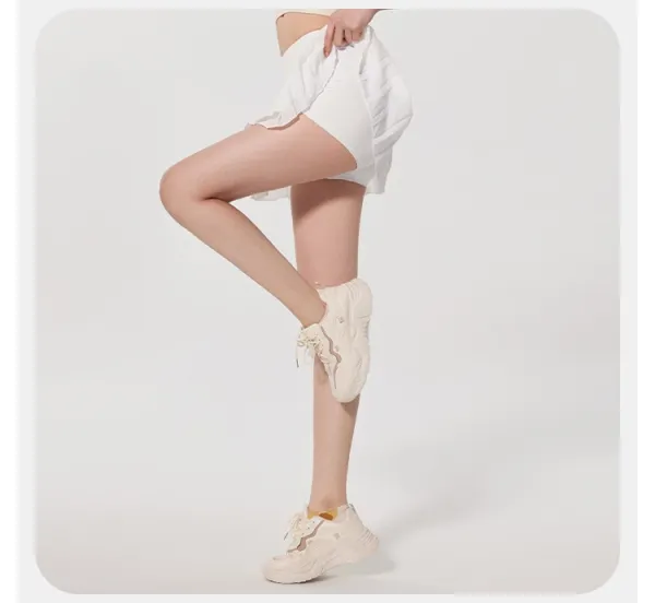Alo Pleated Tennis Skirt Meatball Brown Shorts - 31