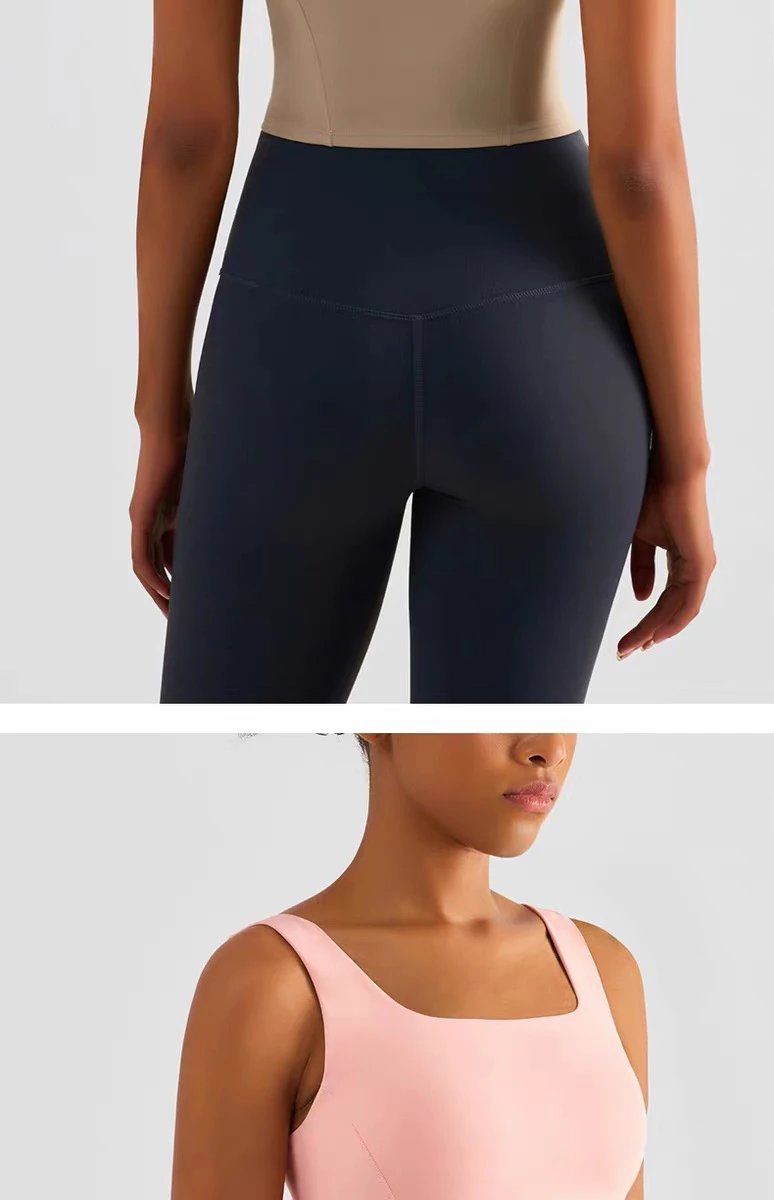 Design AIO Pro Yoga Square Neck Crop Top Lavender Activewear - 43