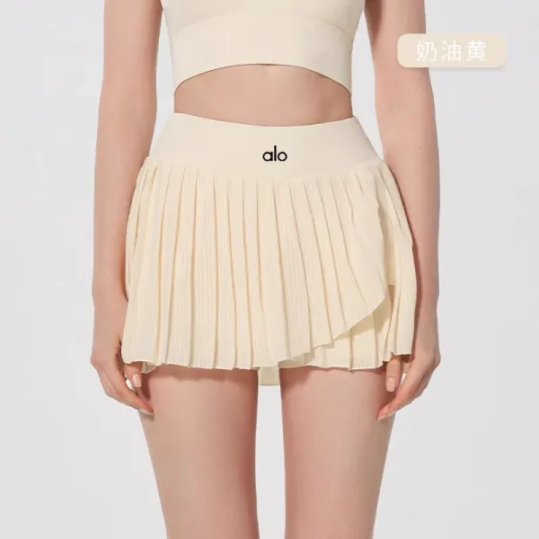 Alo Pleated Tennis Skirt Meatball Brown Shorts - 11