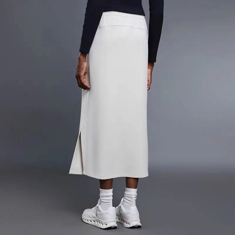 Design Drawstring Waist Midi Skirt in Navy Blue - 6