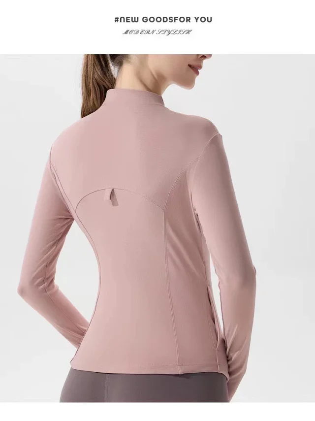 Alo Jackets Fitted full-zip stand-collar yoga jacket product detail image 23