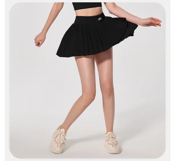 Alo Pleated Tennis Skirt Meatball Brown Shorts - 37