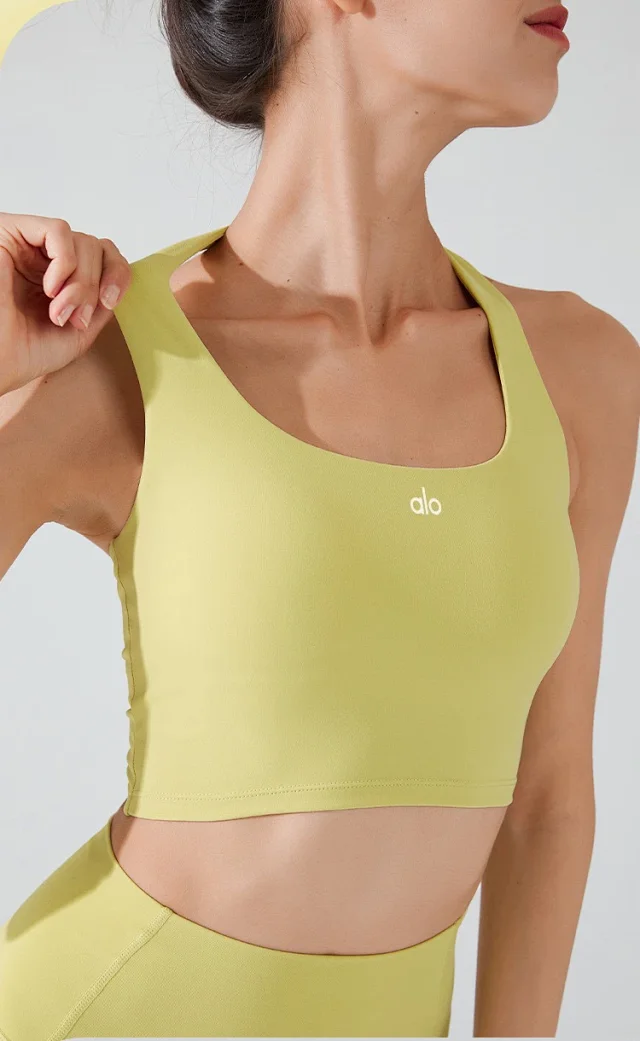 Alo Underwear Cropped racerback sports bra product detail image 32