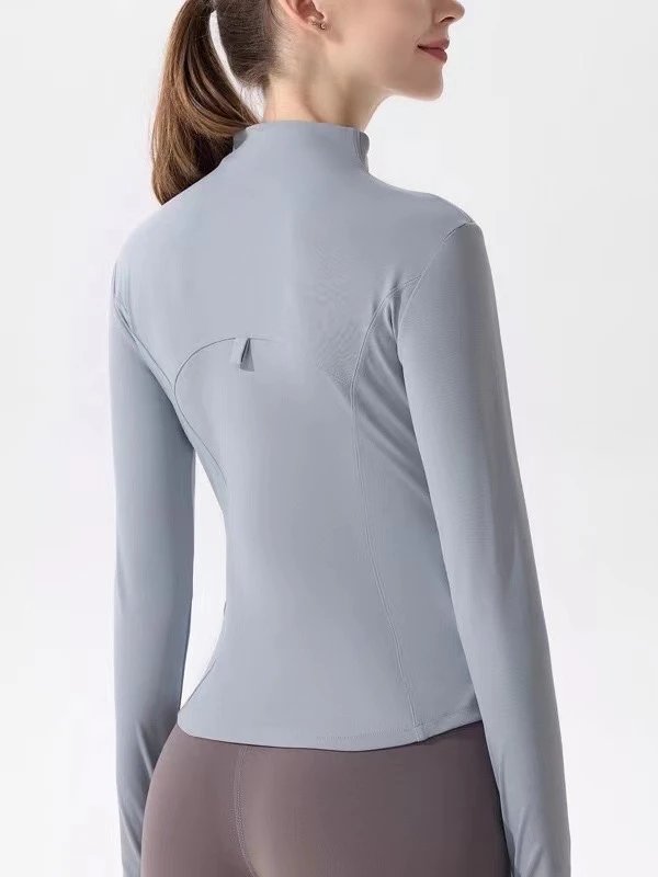 Alo Jackets Fitted full-zip stand-collar yoga jacket image 9
