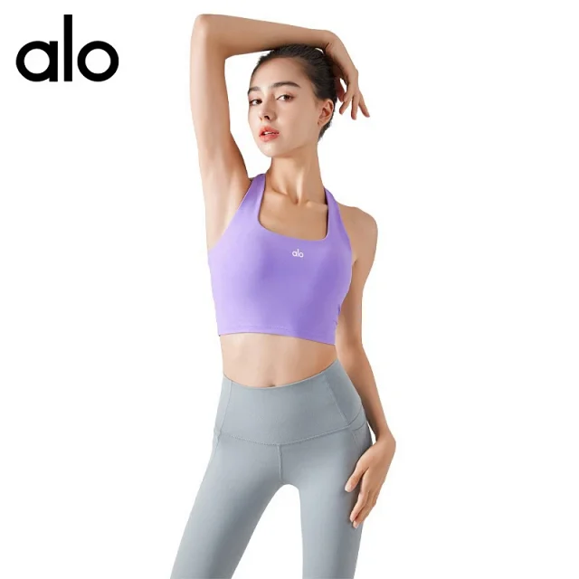 Alo Underwear Cropped racerback sports bra product detail image 7