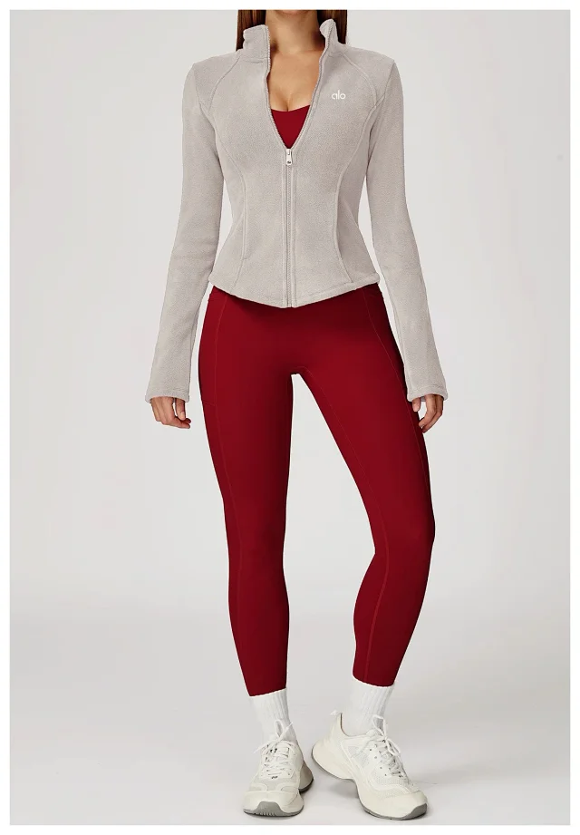 Alo Yoga Jackets Fitted Full-Zip Fleece Jacket product detail image 28