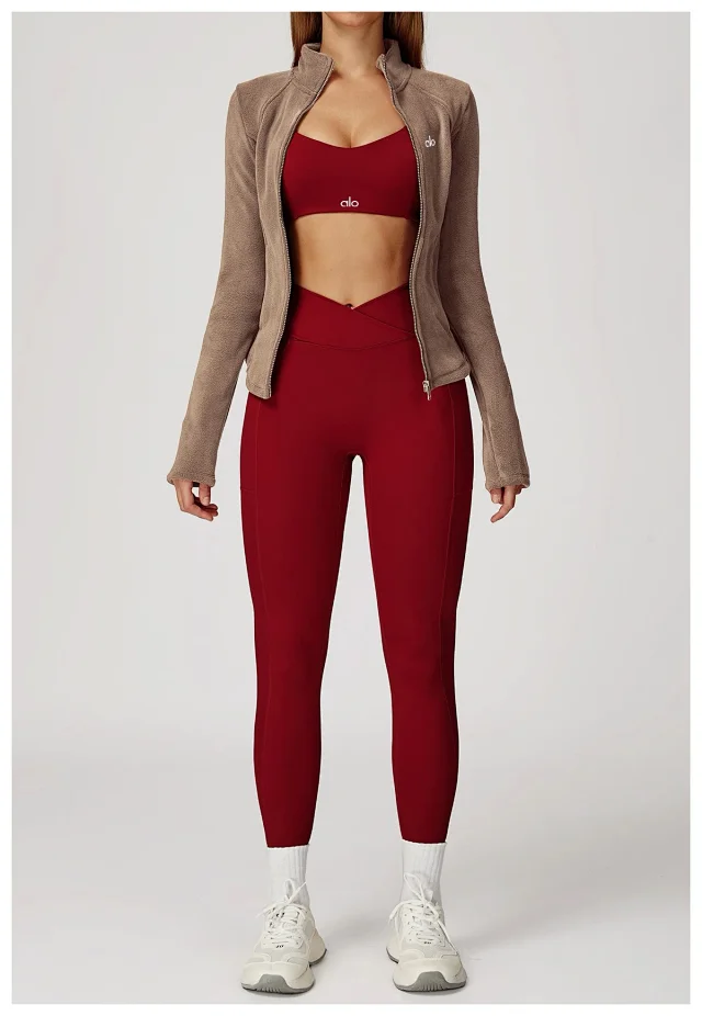 Alo Yoga Jackets Fitted Full-Zip Fleece Jacket product detail image 37