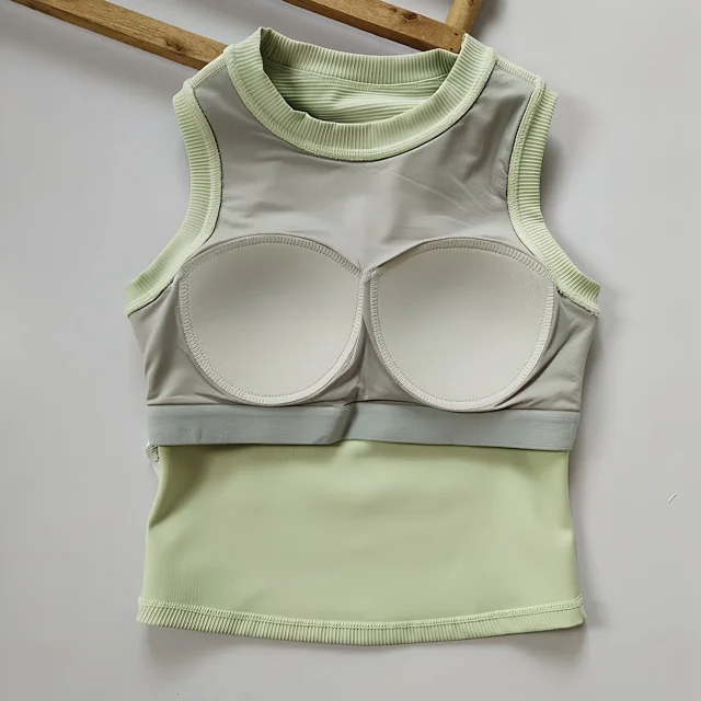 Unbranded Vests Ribbed built-in bra tank top product detail image 13